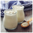 Yogur hecho con fermento tradicional termófilo preparado en yogurtera